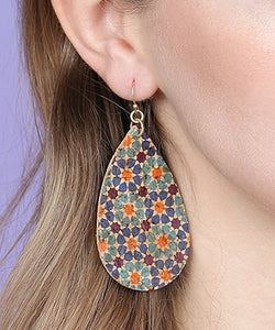 Cork Tear Drop Earrings
