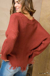 Falls BIGGEST Trend, Fray Hem Sweater