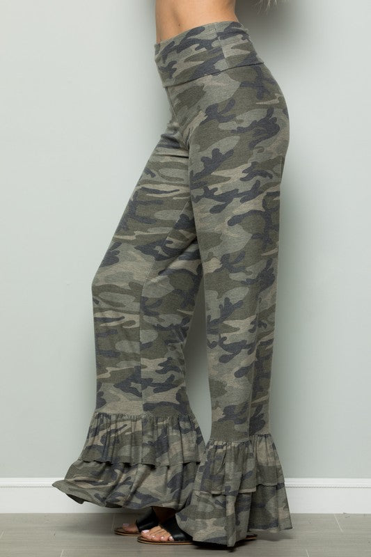 Camo Ruffle Pants